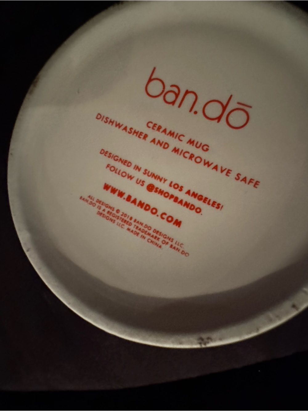 ban.do White Mug with Bold Orange-Red Text - Picture 3 of 8